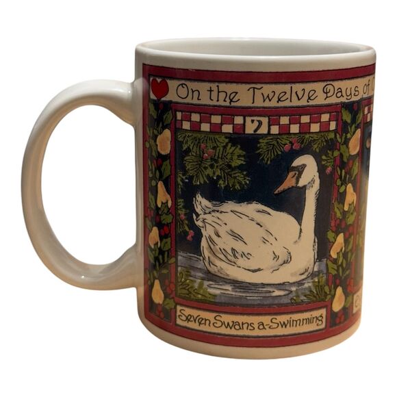 Twelve Days Of Christmas Coffee Mug Cup Days Betty Whitaker CIC Complete Set 4 - Picture 12 of 16
